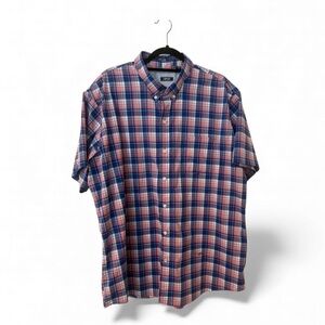 IZOD Blue and Red Plaid Men's Shirt size XXL